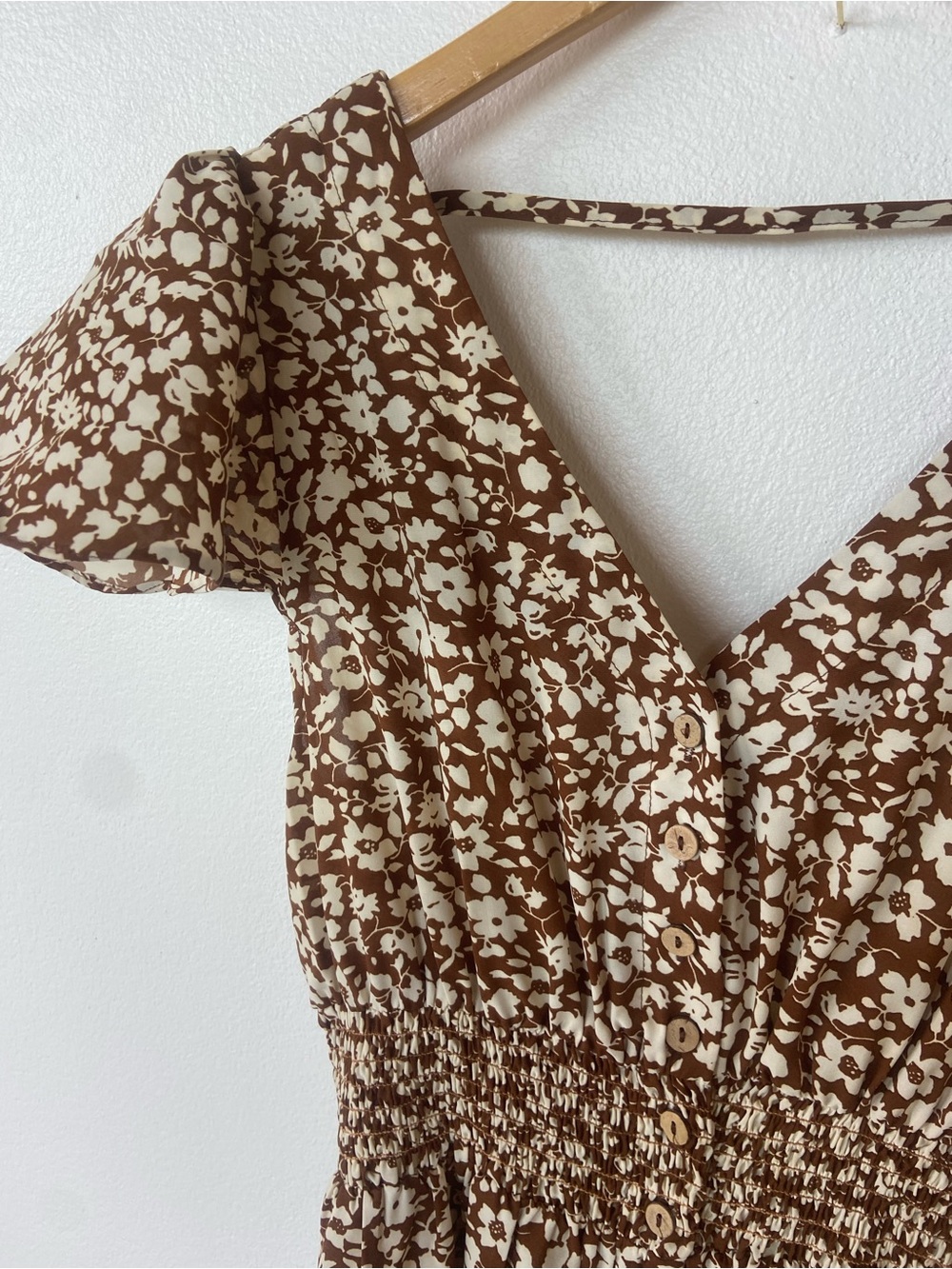 Brown floral patterned dress